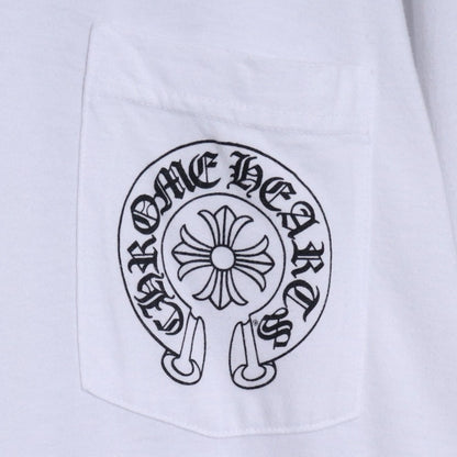 CHROME HEARTS LA Horseshoe Logo Long T-Shirt White Size XL