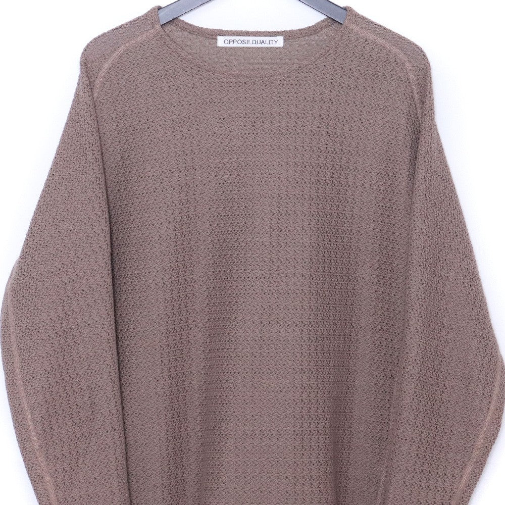 OPPOSE DUALITY 25AW Russel Long Sleeve Sweater Beige Size 44