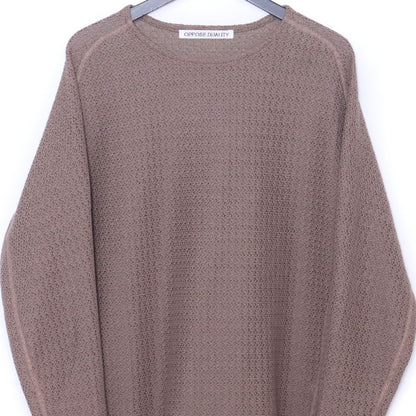 OPPOSE DUALITY 25AW Russel Long Sleeve Sweater Beige Size 44