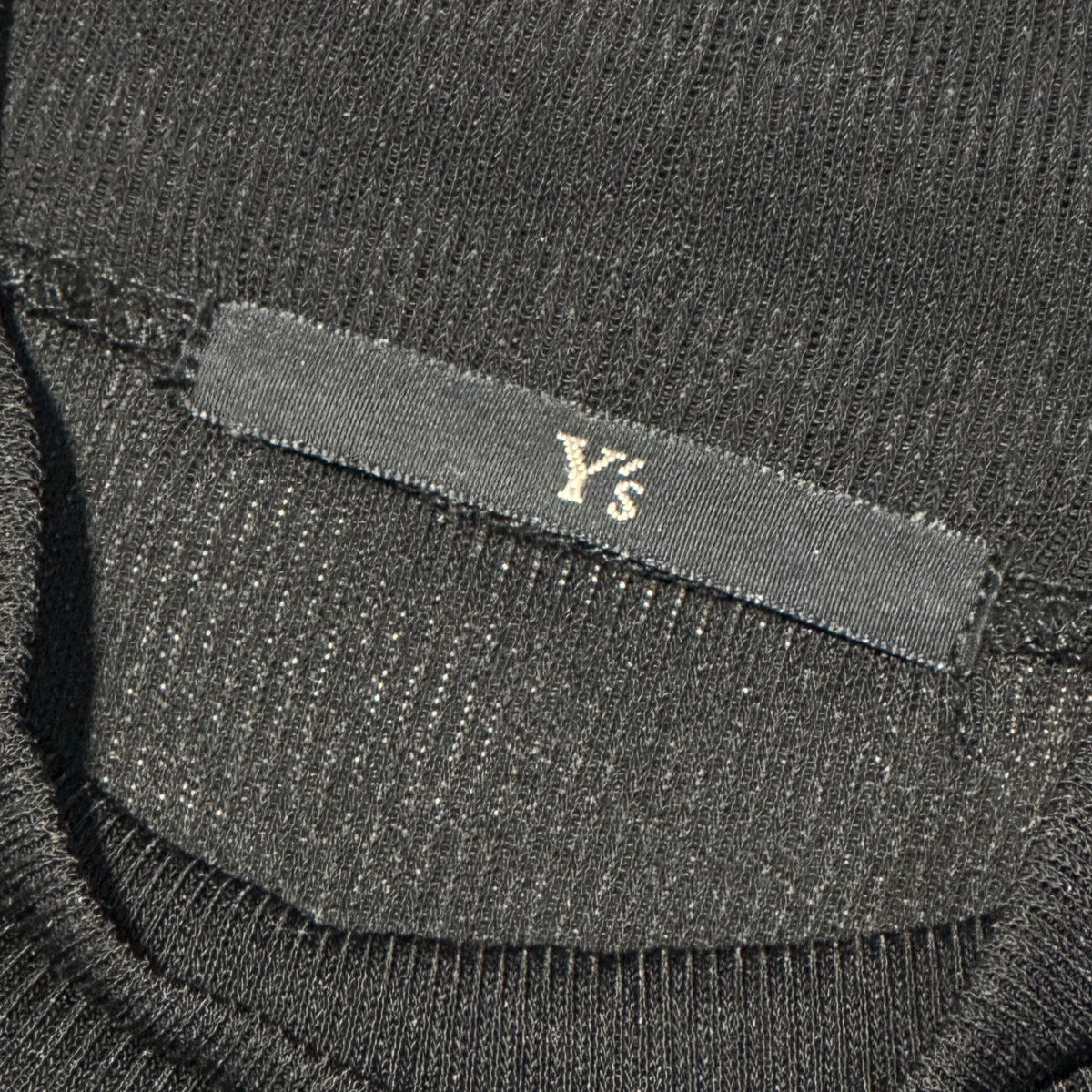 Y's Center Zip Pullover Sheer Mock Neck Top