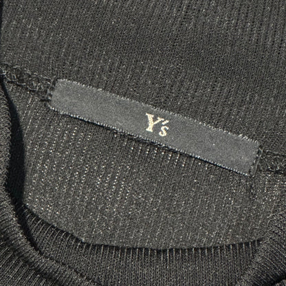 Y's Center Zip Pullover Sheer Mock Neck Top