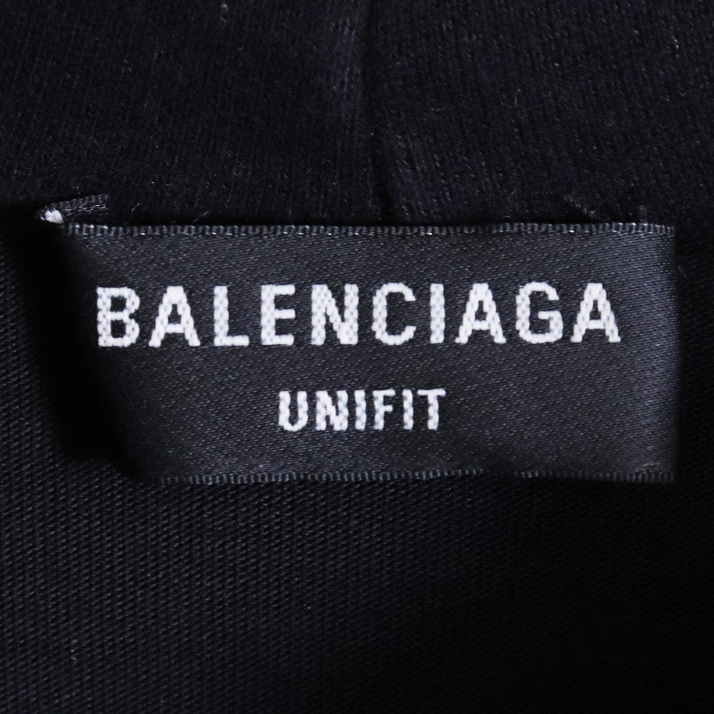 Balenciaga CAPS Destroyed Hoodie Black 21SS Size XS