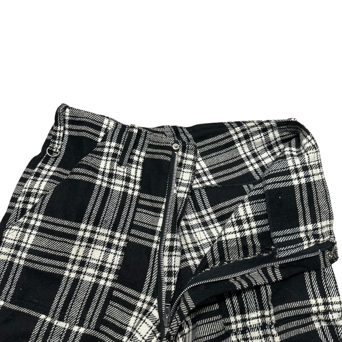 no future 90's Anarchy Check Pants Black/White Size S