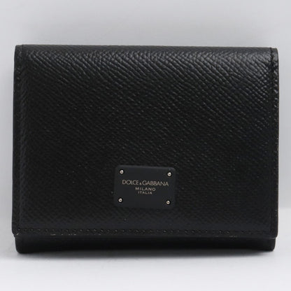 DOLCE&GABBANA Tri-Fold Mini Wallet Black Size F