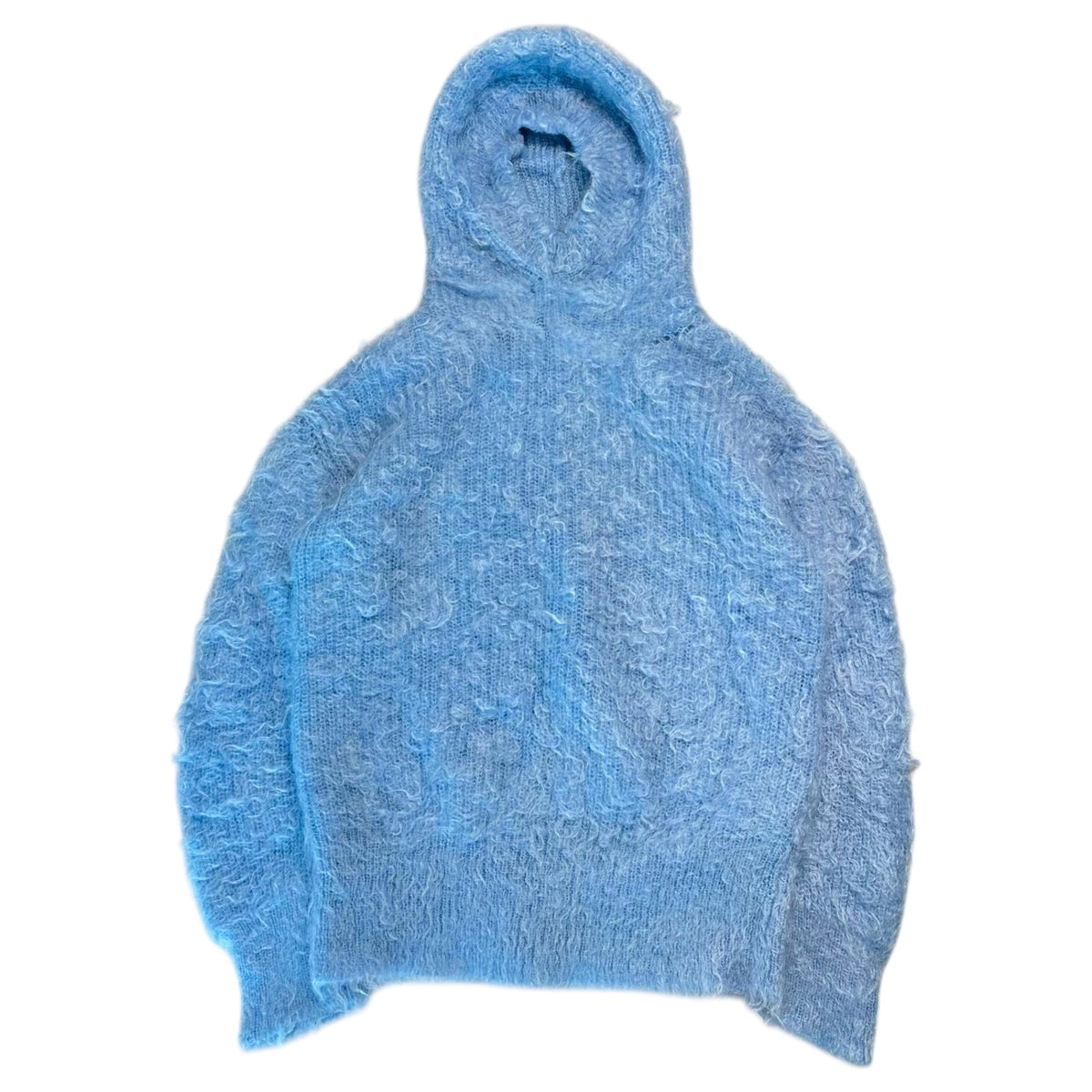 TAO 23AW Pullover Mohair Knit Hoodie Light Blue