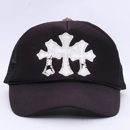 CHROME HEARTS OLD Triple Cross Patch Cap Black Size ONE SIZE