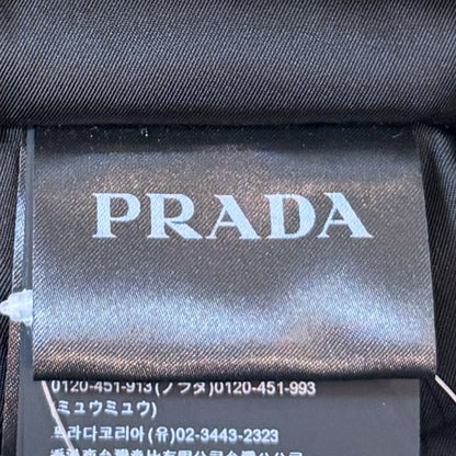 PRADA Nappa Leather MA-1 Bomber Jacket Black Size 50