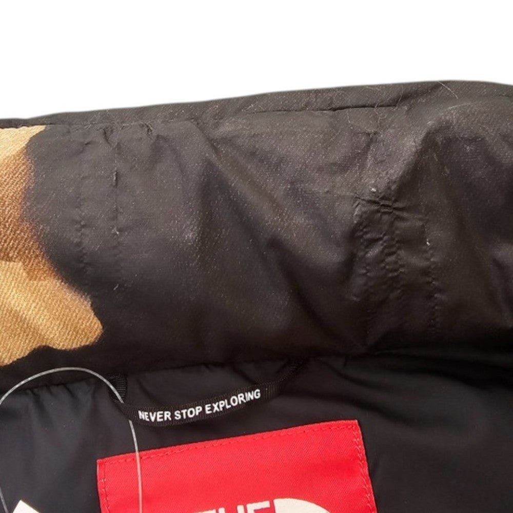 Supreme x TNF Bleached Denim Print Nuptse Jacket Size L