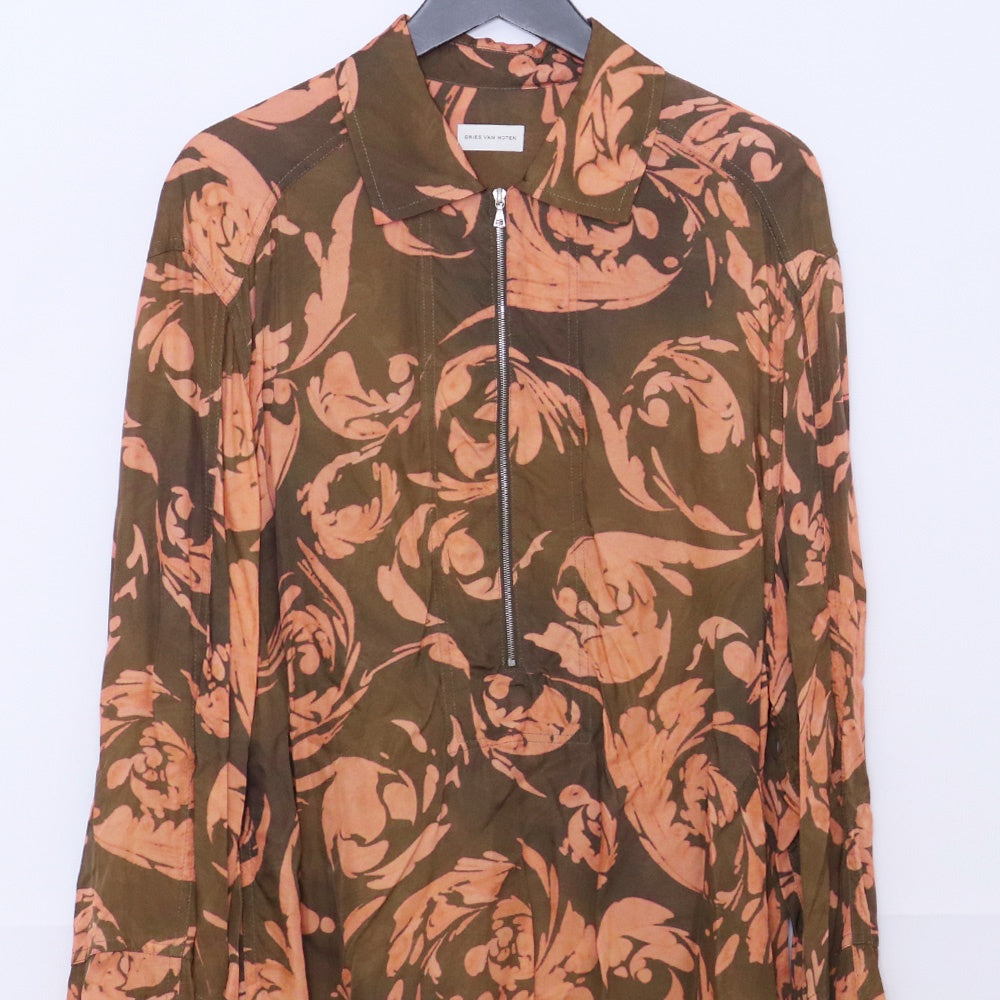 Dries Van Noten 25SS CAMMON M.W. Half-Zip Shirt Size 46