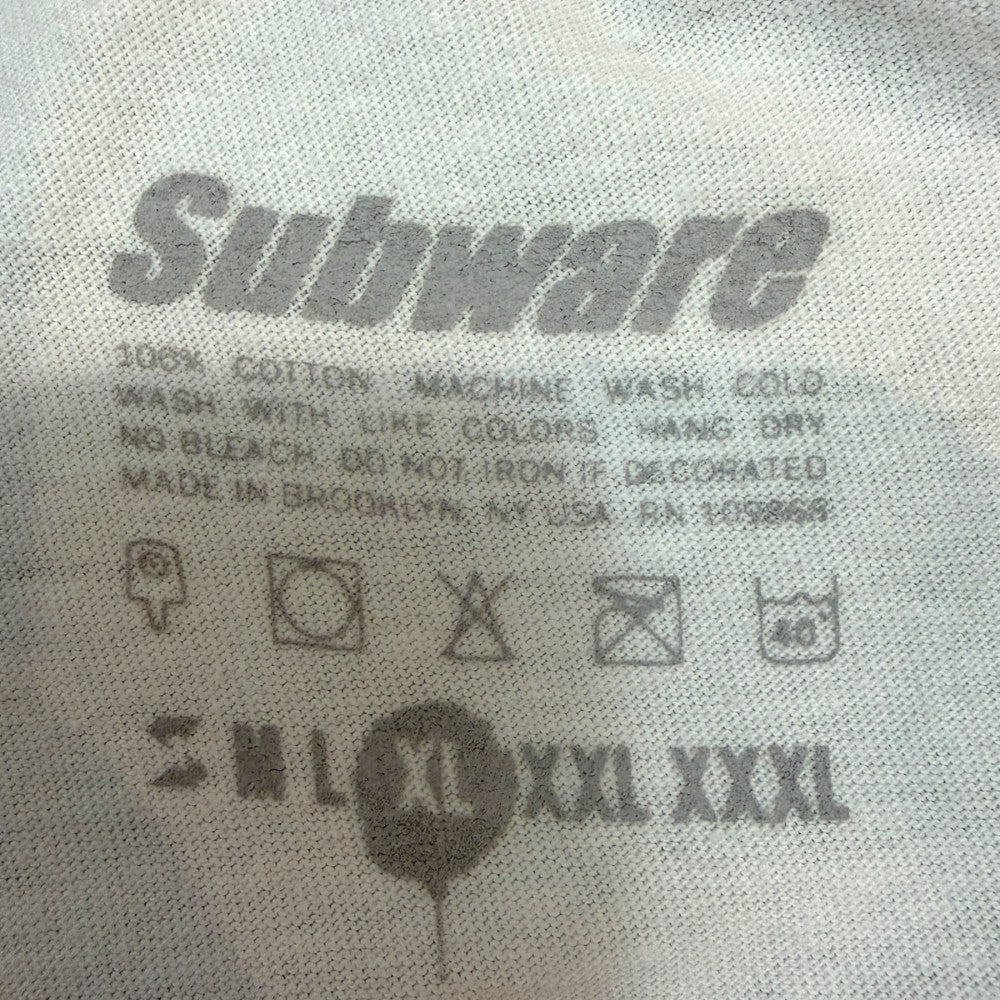SUBWARE 00s USA Made Print T-Shirt White Size XL