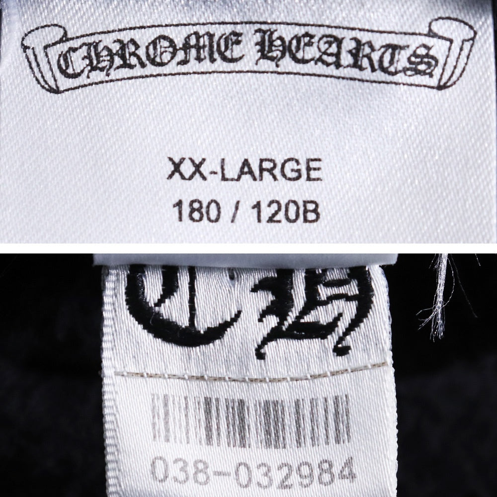 CHROME HEARTS Horseshoe Floral Cross Hoodie Black Size XXL