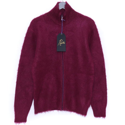 NEEDLES Zipped Mohair Cardigan Burgundy Vest Size XS