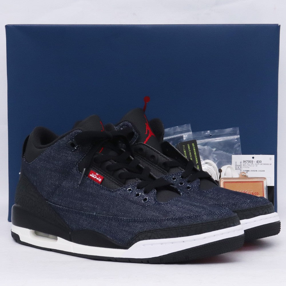 LEVI Air Jordan 3 Retro Indigo Sneakers Size 29cm