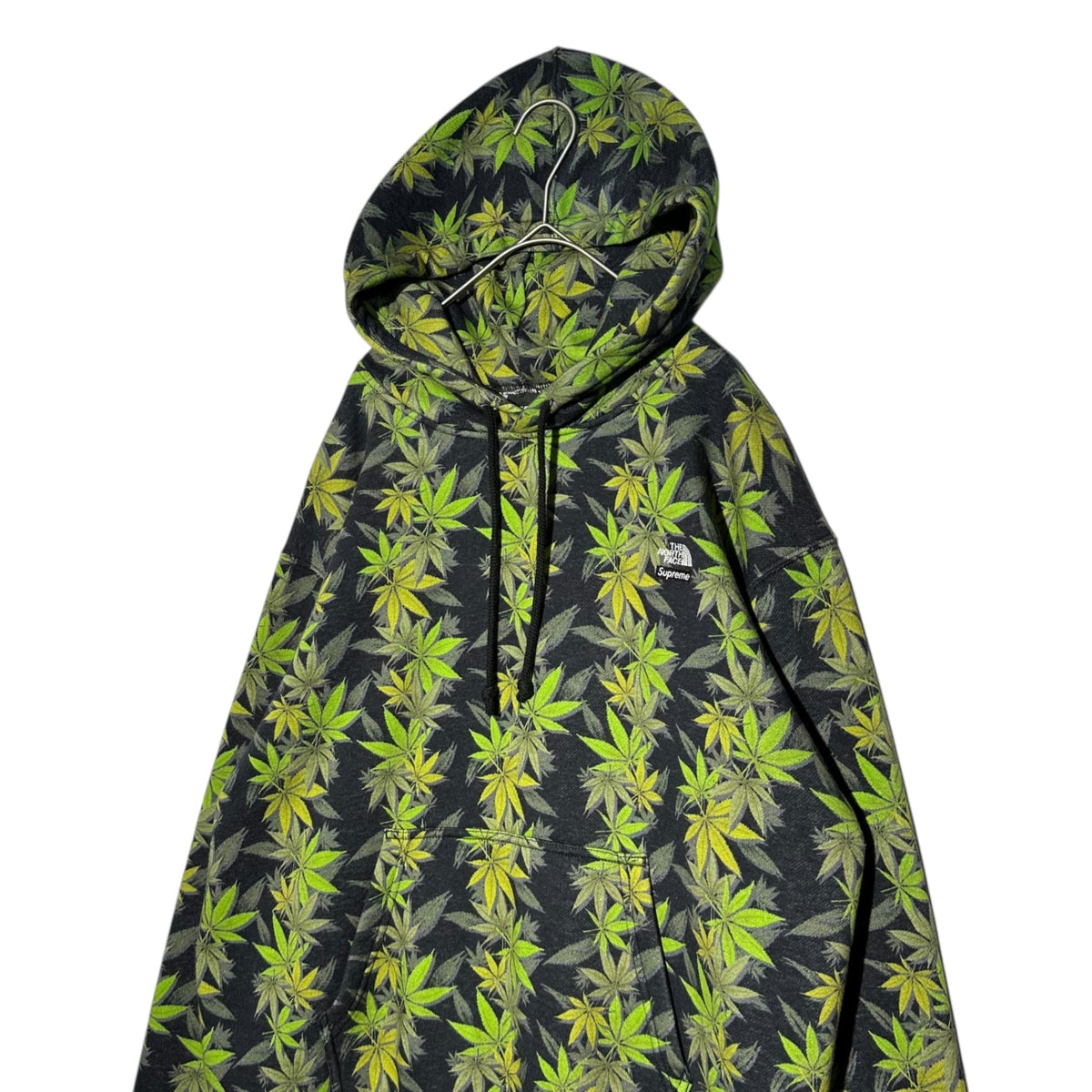 SUPREME x THE NORTH FACE 23AW Leaf Hoodie Black/Green Size S