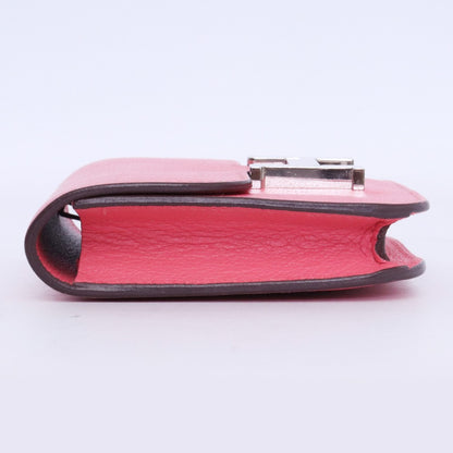Hermes Constance Slim Wallet Bag Pink Size F
