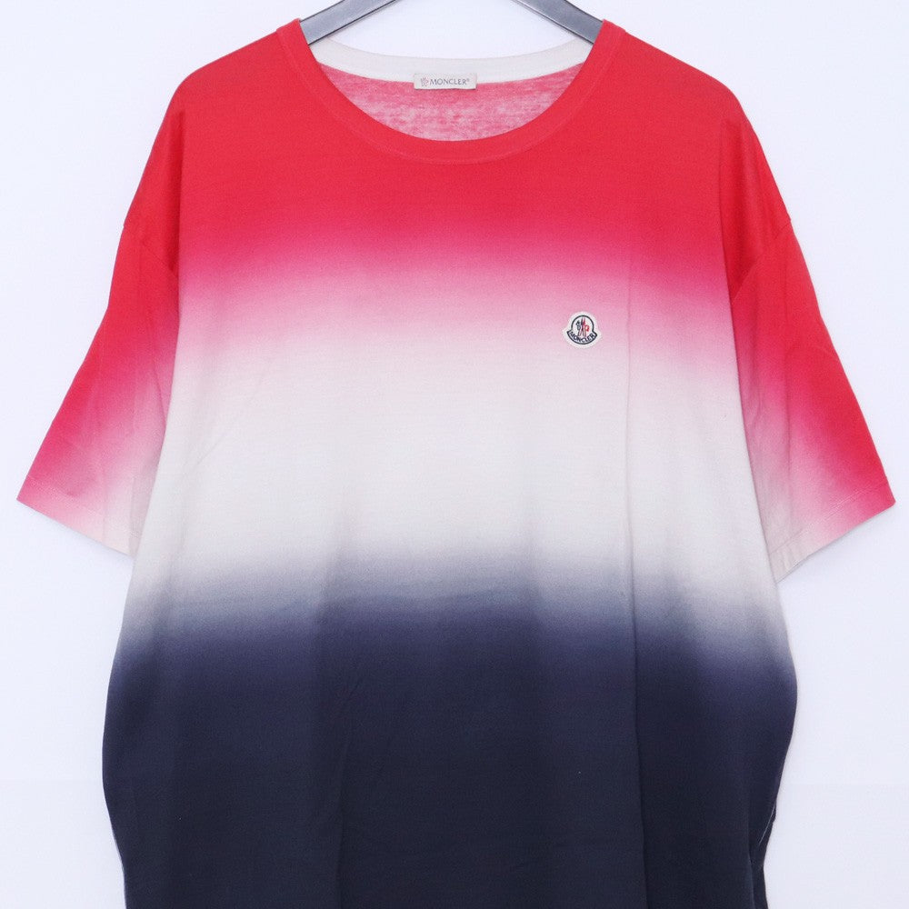 MONCLER Maglia Gradient T-Shirt Red/White/Navy Size XXL