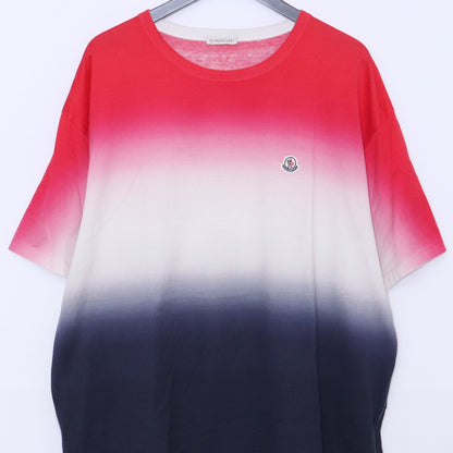 MONCLER Maglia Gradient T-Shirt Red/White/Navy Size XXL