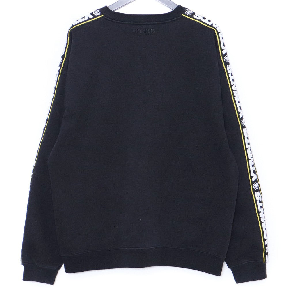 VETEMENTS Logo Tape Pullover Sweatshirt Black Size S