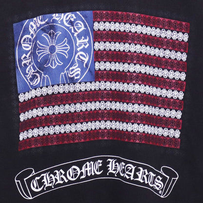 CHROME HEARTS OLD American Flag Dagger T-Shirt Black Size L