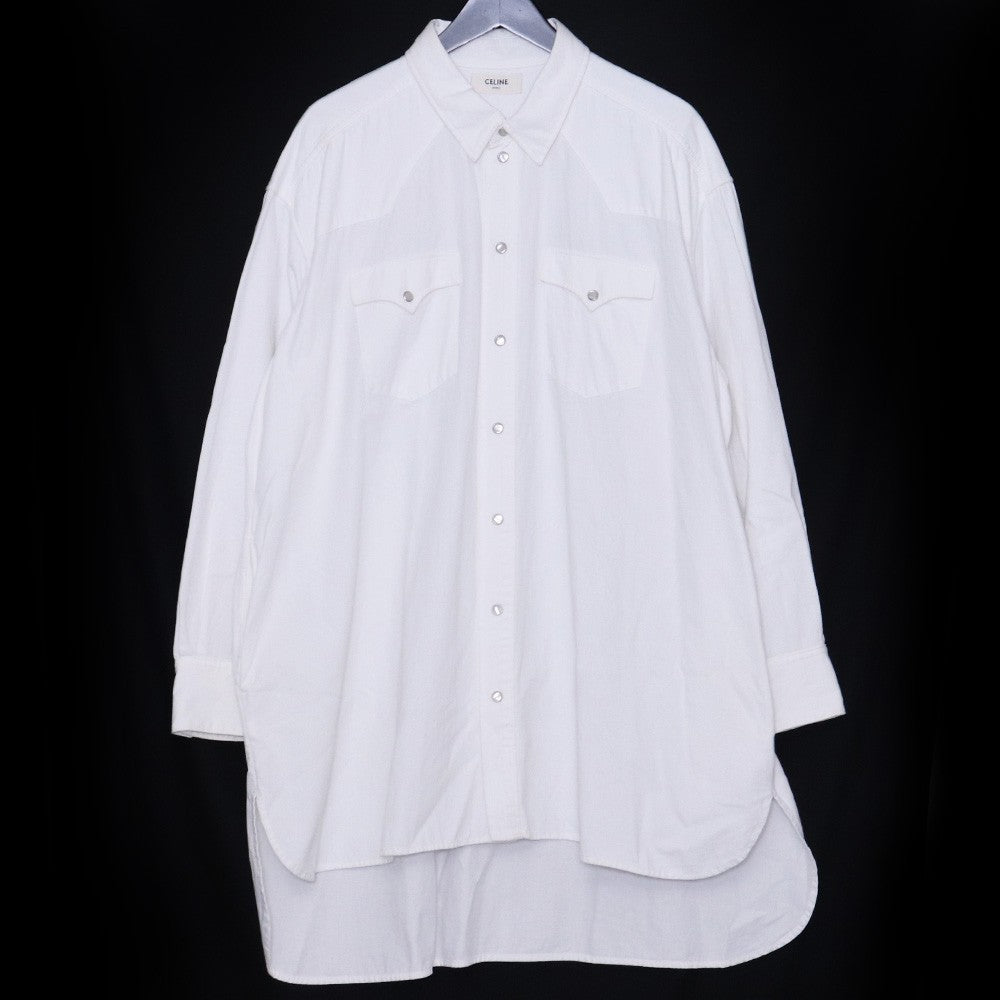 CELINE 23AW Western Painter Shirt White Size XS