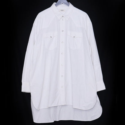 CELINE 23AW Western Painter Shirt White Size XS
