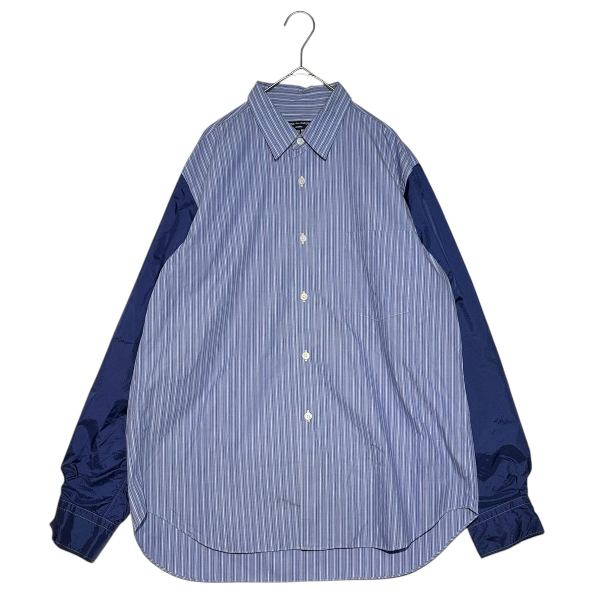 COMME des GARCONS HOMME 05SS Nylon Sleeve Shirt Blue Size M
