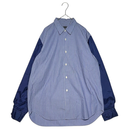 COMME des GARCONS HOMME 05SS Nylon Sleeve Shirt Blue Size M