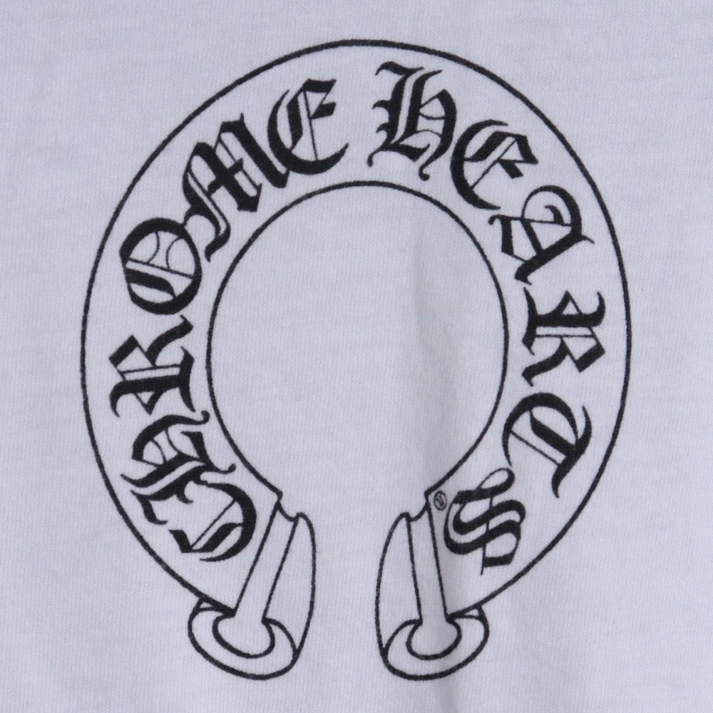 CHROME HEARTS Old Scroll Label Collar T-Shirt White Size M