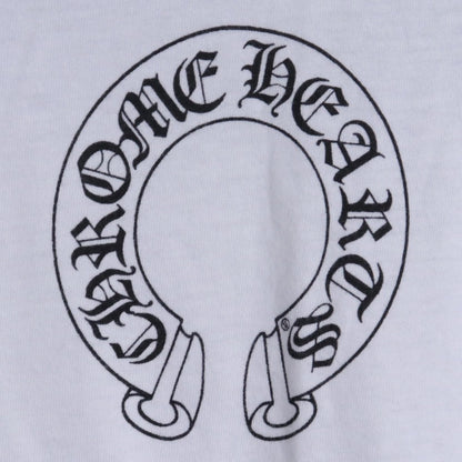 CHROME HEARTS Old Scroll Label Collar T-Shirt White Size M