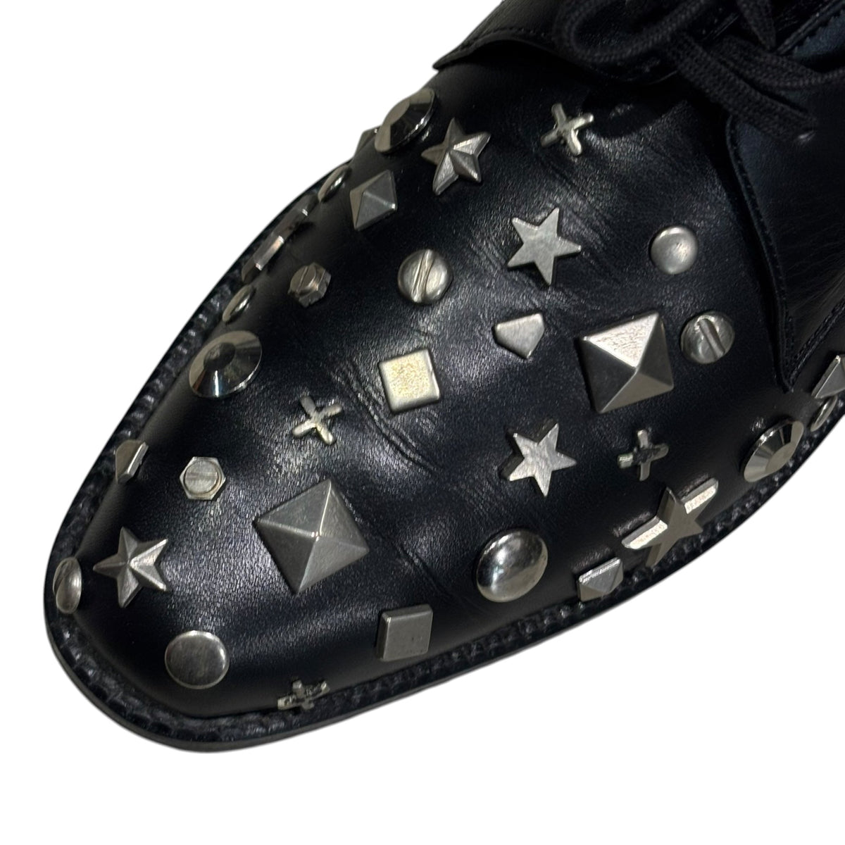 Mixed-Stud Leather Shoes x COMME des GARCONS Mixed-Stud Sneakers Black Size 22CM