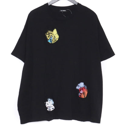 RAF SIMONS Oversized Pocket Holes T-Shirt Black Size XS