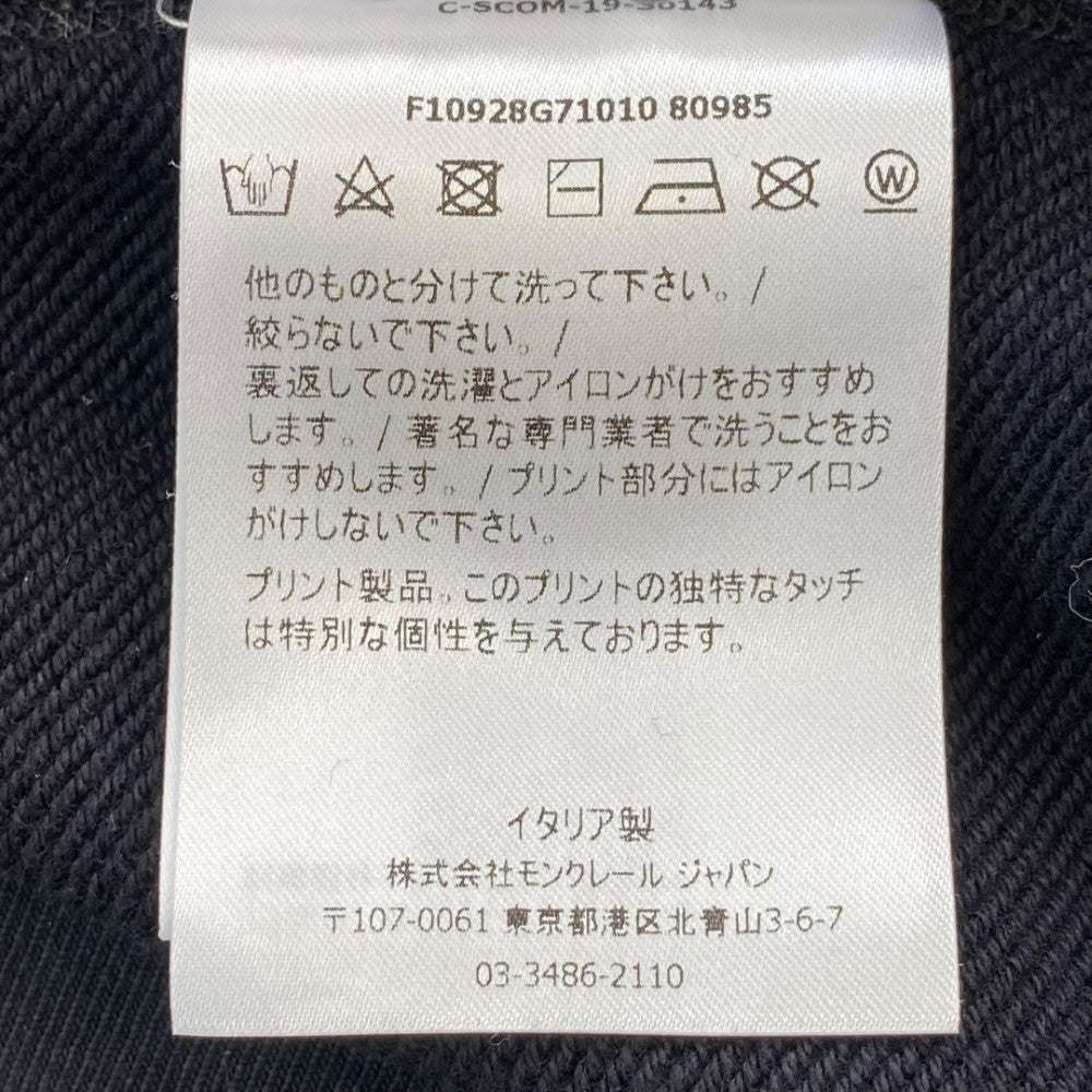MONCLER Embroidered Round Neck Sweatshirt Navy Size S