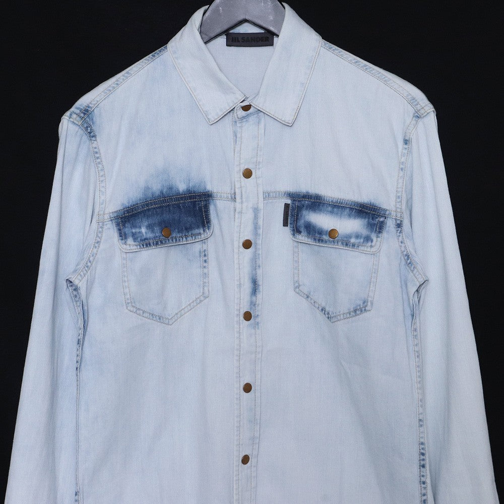 Jil Sander 19SS Blue Western Denim Shirt Size S