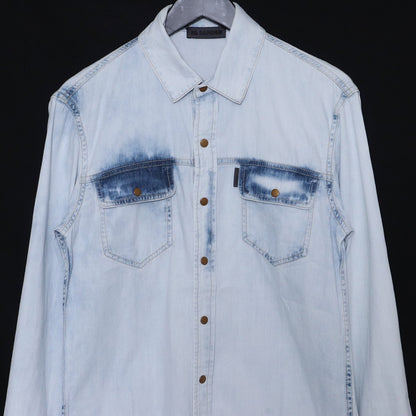 Jil Sander 19SS Blue Western Denim Shirt Size S