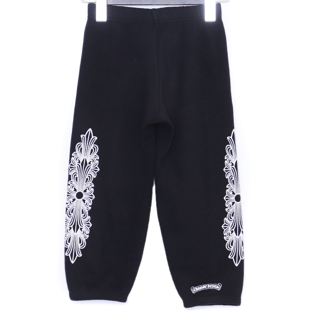 CHROME HEARTS Kids Floral Horseshoe Hoodie Set Black Size 8Y