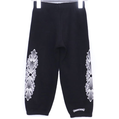 CHROME HEARTS Kids Floral Horseshoe Hoodie Set Black Size 8Y