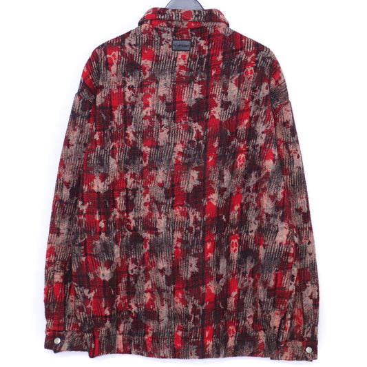 A.F ARTEFACT 25AW Needle punch Checked Red Shirt Size 2