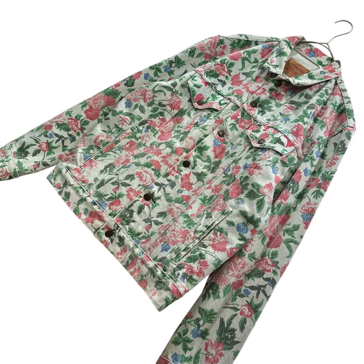 Supreme x Levi's 16SS Roses Denim Trucker Jacket Size L