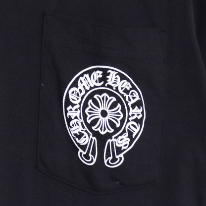 CHROME HEARTS Horseshoe Print Pocket T-Shirt Black Size S