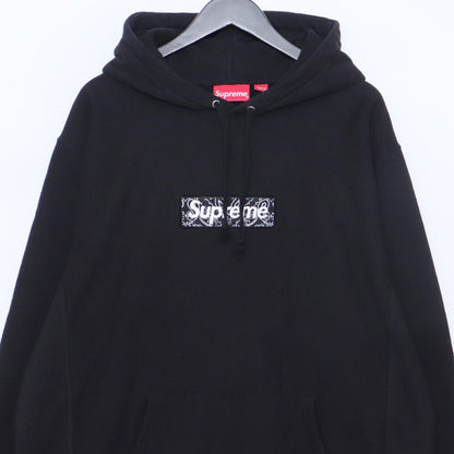 Supreme 19AW Bandana Box Logo Hoodie Black Size XL