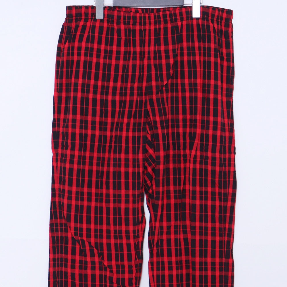 SUPREME 18AW Nylon Plaid Track Pants Red Size M