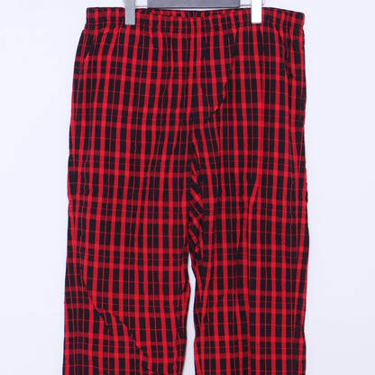SUPREME 18AW Nylon Plaid Track Pants Red Size M