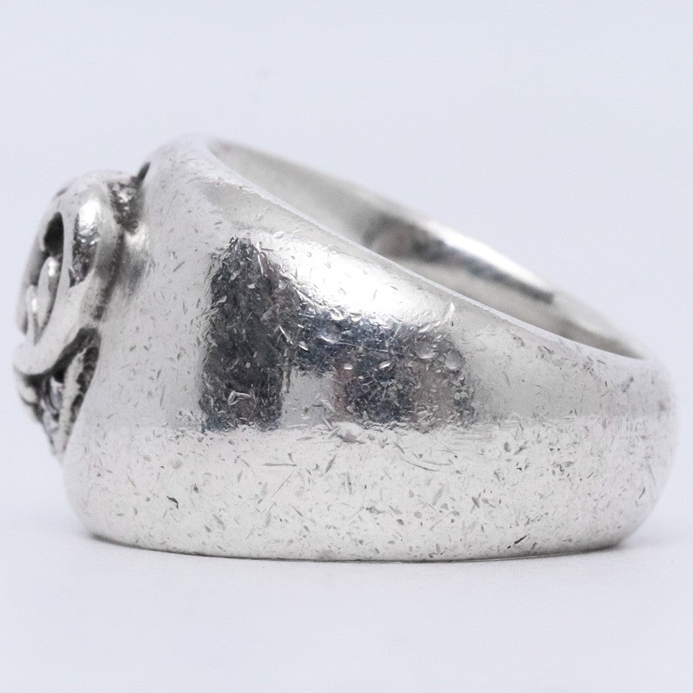 CHROME HEARTS Heart In Band Pave Diamond Ring Size JP 7