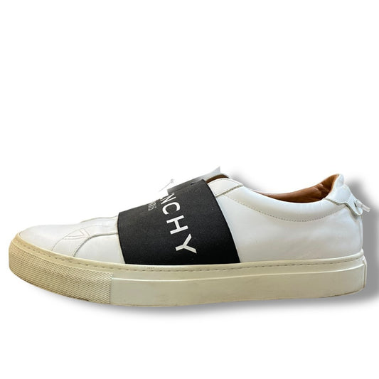 GIVENCHY Logo Band Slip-On Sneakers White Size EU 42