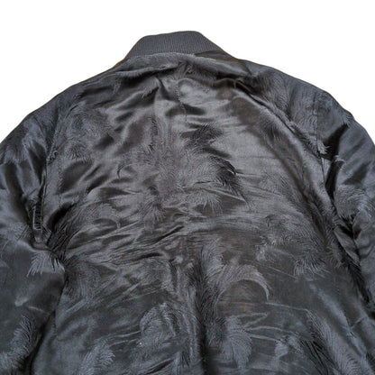 SAINT LAURENT Black Souvenir Bomber Jacket Size 36