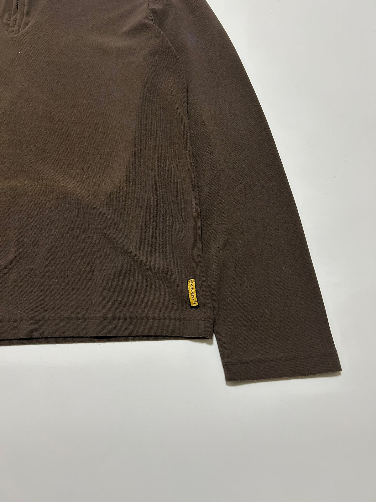 ARMANI JEANS 90s 1/4 Zip Sweatshirt Brown