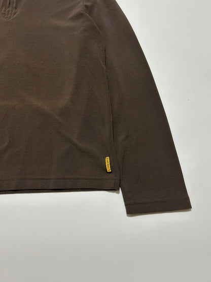 ARMANI JEANS 90s 1/4 Zip Sweatshirt Brown