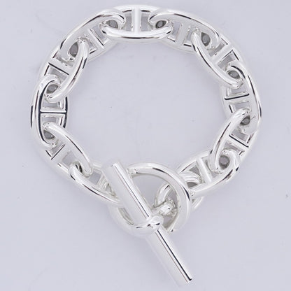 HERMES Chaine d'Ancre TGM Silver Bracelet Size ONE SIZE
