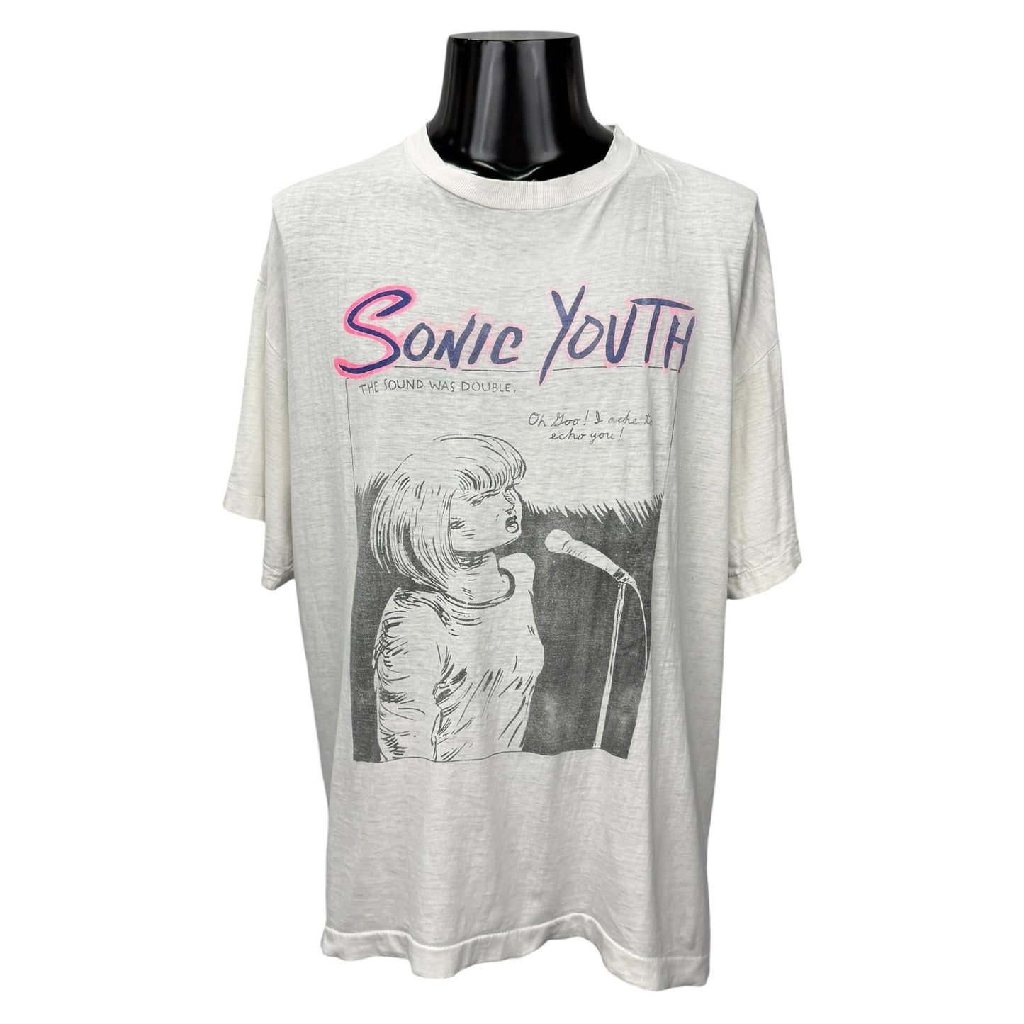 SONIC YOUTH Vintage "Goo" Pettibon Graphic T-Shirt Size XL