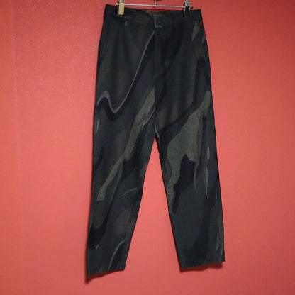 Issey Miyake Marbled Allover Curved Stitch Wide Size 2